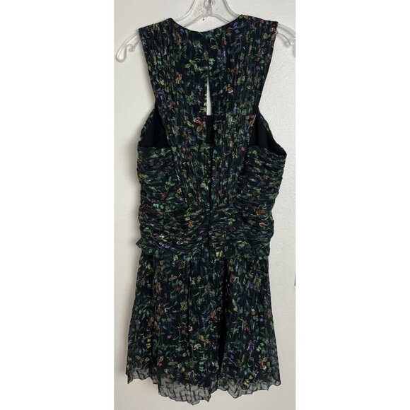 Derek Lam 10 Crosby Black Ruched Pleated Silk Mini Dress Size 4 New - Picture 14 of 14